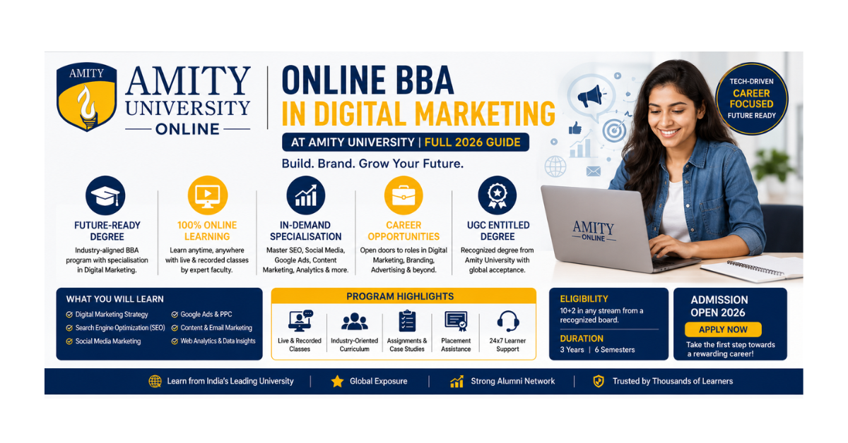 Best Online BBA in Digital Marketing – Amity University